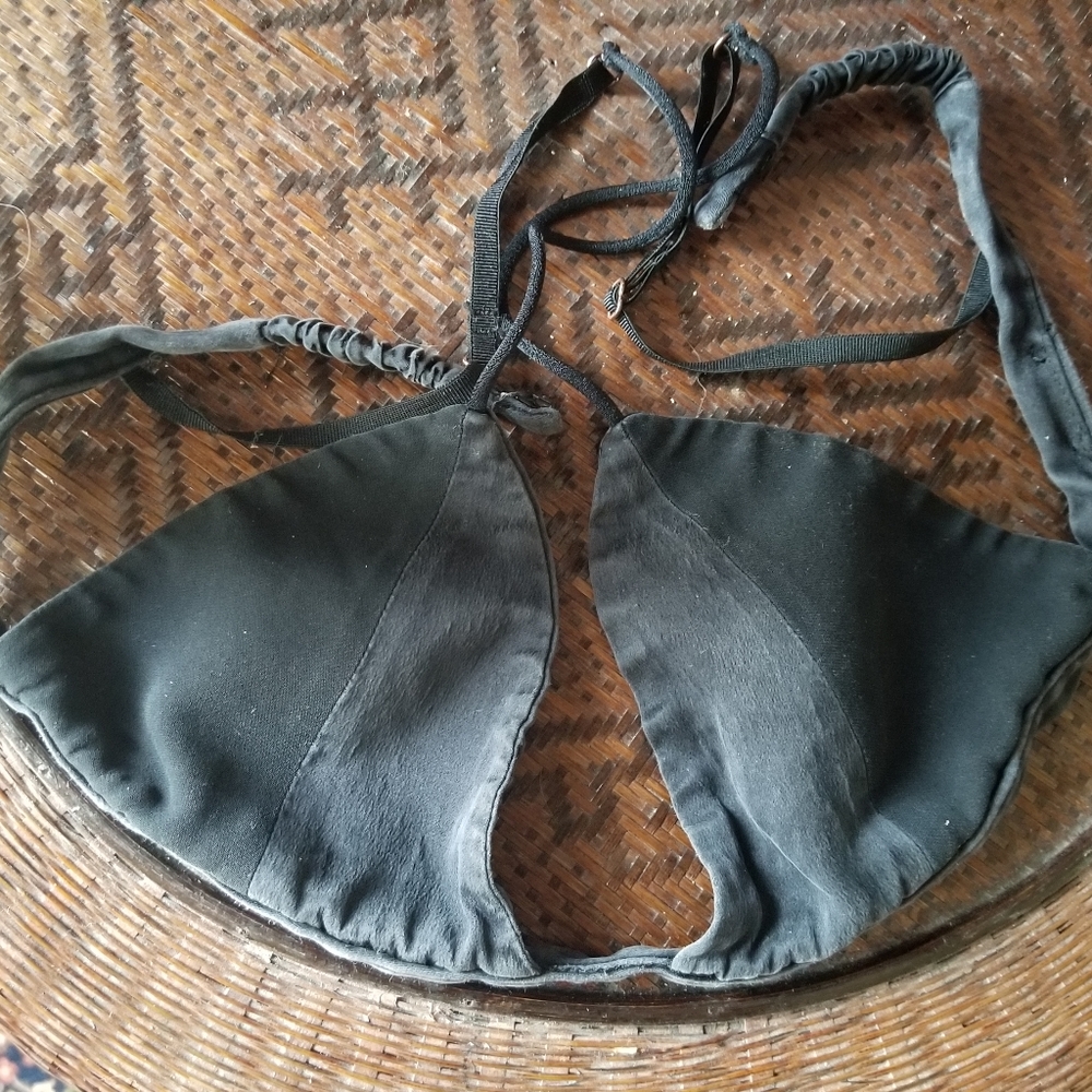Are You Am I Black Silk Bra AYAI